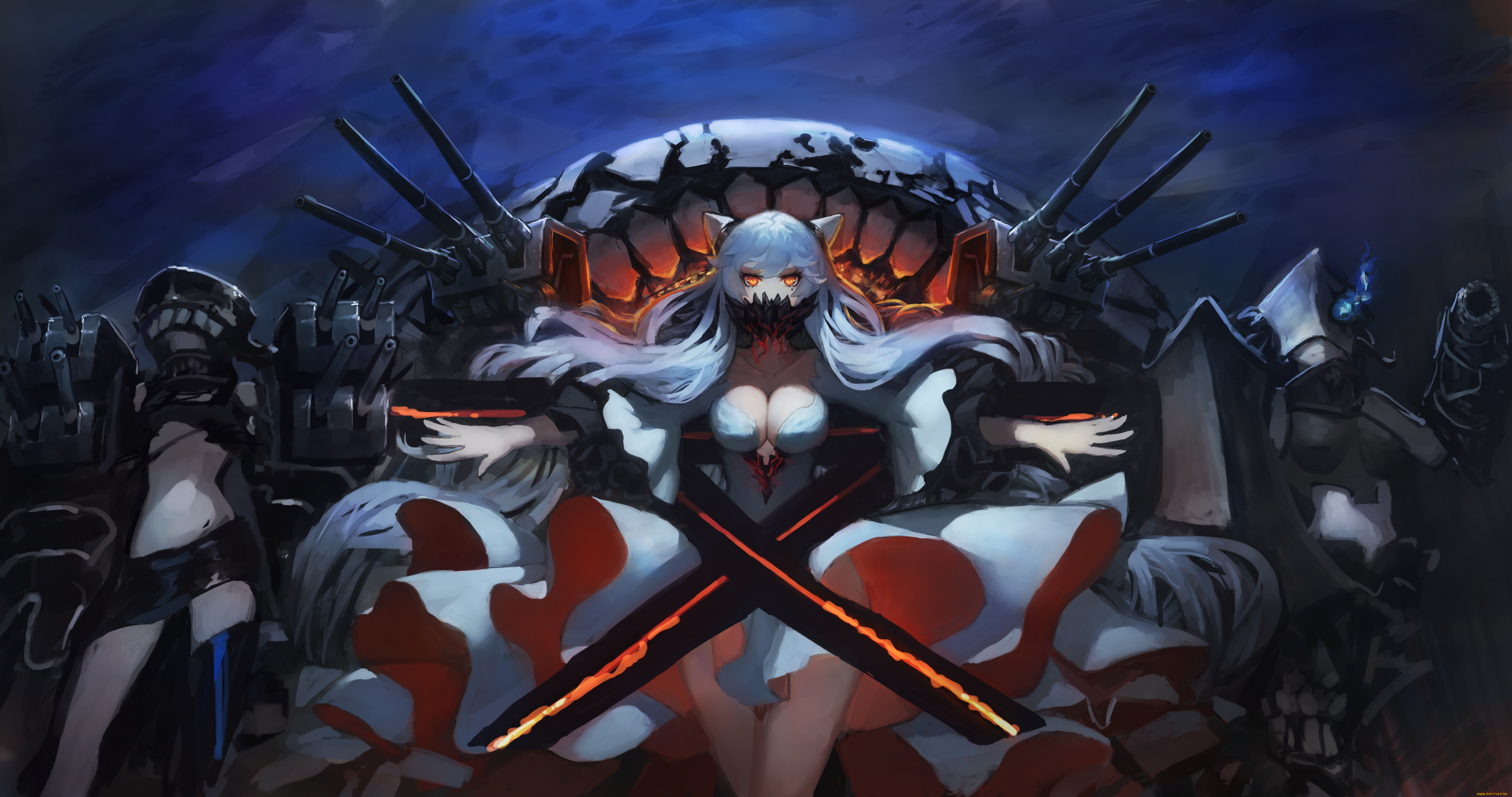 , kantai collection, chi-class, torpedo, cruiser, kantai, collection, gods, tsu-class, light, midway, hime
